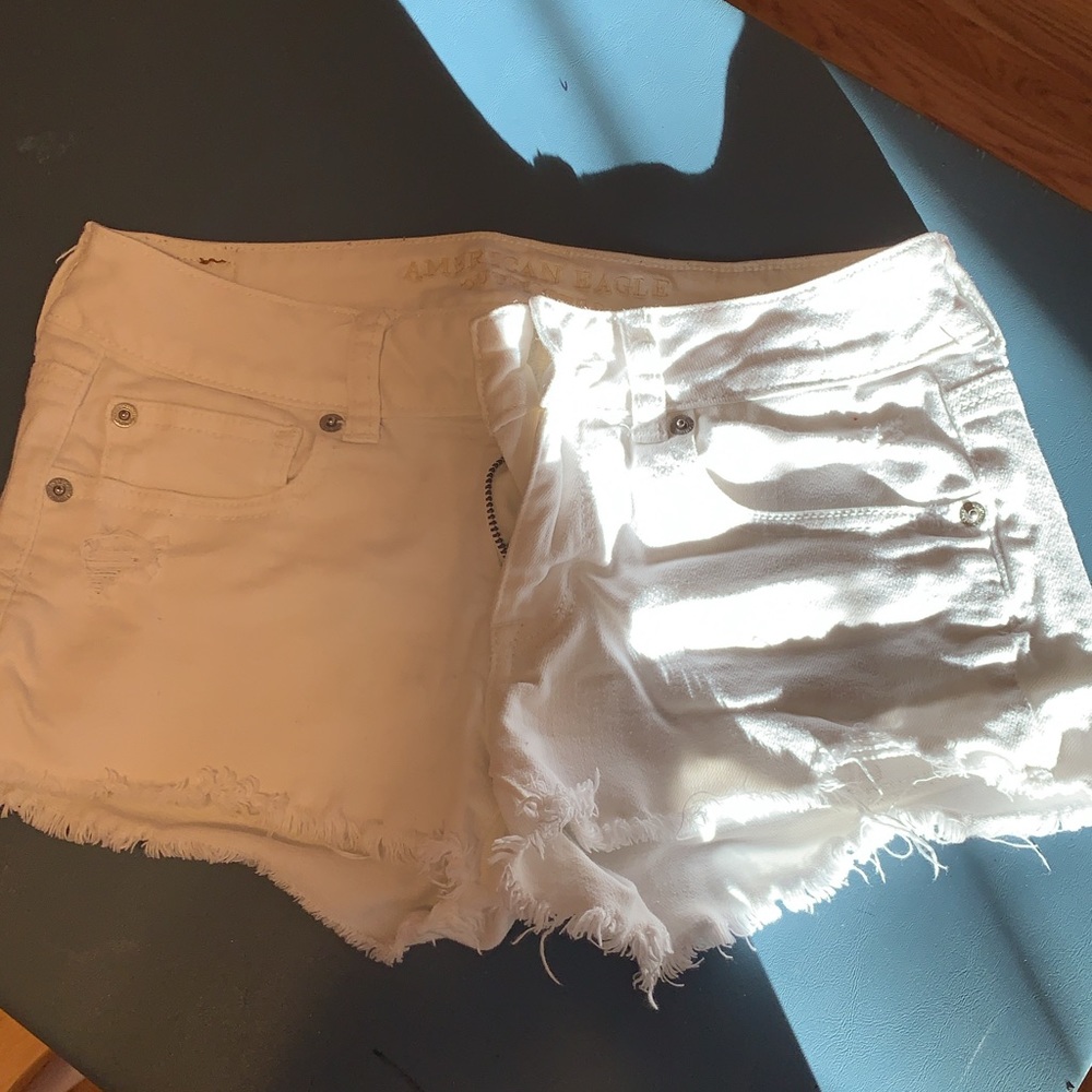 White Jean Shorts from American Eagle